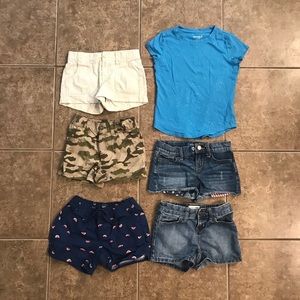 Girl shorts and shirt lot size 6/6x